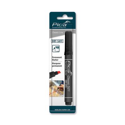 PERMANENT MARKER 2-6MM CHISEL TIP BLACK BLISTER — image 1