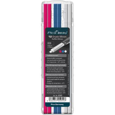 PICA BIG DRY PERMANENT LEAD REFILL 12PC SET ASS. COLORS — image 1