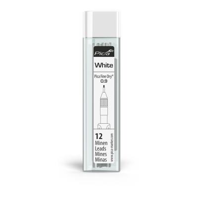 PICA FINE DRY 0.9MM LEAD 12PC REFILL SET WHITE — image 1