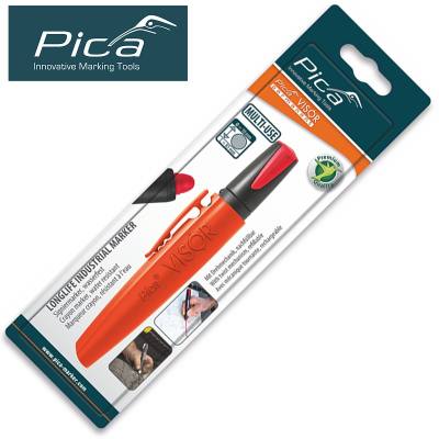 PICA VISOR PERMANENT MARKER 10MM TIP RED IN BLISTER — image 1