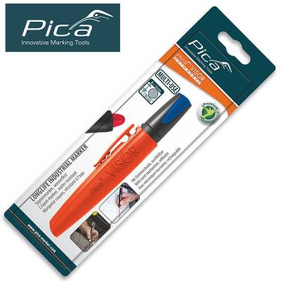 PICA VISOR PERMANENT MARKER 10MM TIP BLUE IN BLISTER — image 1