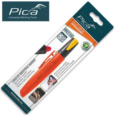 PICA VISOR PERMANENT MARKER 10MM TIP YELLOW IN BLISTER — image 1