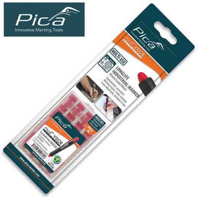 PICA VISOR PERMANENT MARKER REFILLS RED 4PC IN BLISTER — image 1
