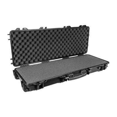 PLASTIC CASE 1040 X 350 X 130MM OD WITH FOAM BLACK RIFLE CASE WATER & — image 1