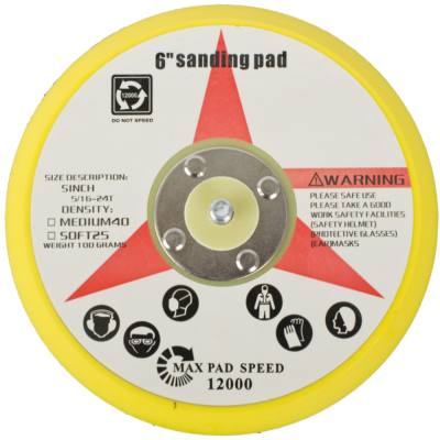 POL04 REPL BACKING PAD 150MM X 5 16 24UNF HOOK & LOOP — image 1