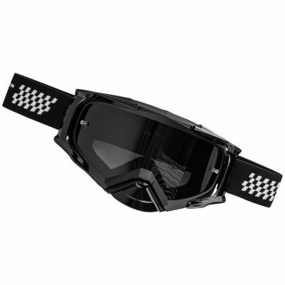 TORK CRAFT MX RACE GOGGLES BLACK & WHITE ADULT — image 1