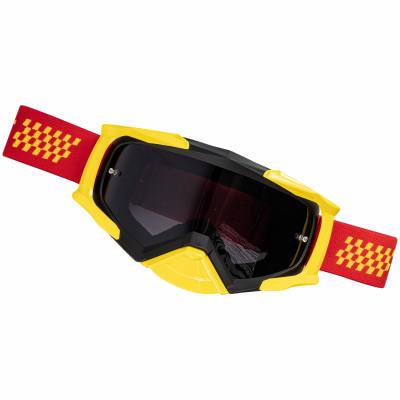 TORK CRAFT MX RACE GOGGLES RED & YELLOW ADULT — image 1