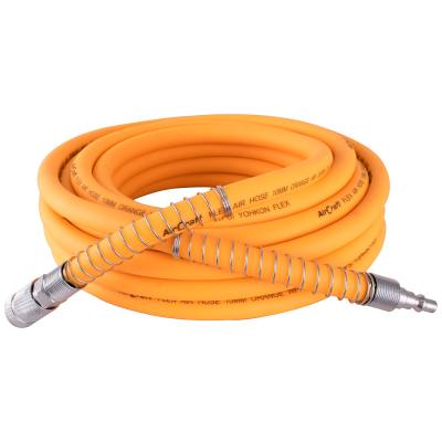 FLEX AIR HOSE KIT 10MM X 10M ORANGE  W/QUICK COUPLER & CONNECTOR YOHKO — image 1