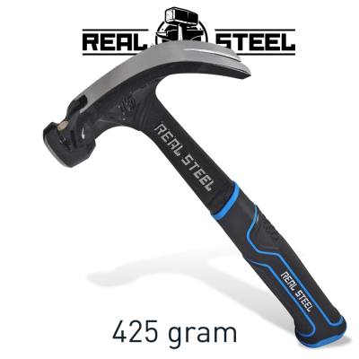 HAMMER CLAW CURVED 425G 15OZ ALL STEEL HANDLE REAL STEEL — image 1