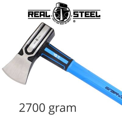 AXE HAMMER HEAD GRAPH. HANDLE REAL STEEL — image 1