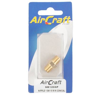 NIPPLE 1/8X1/8 M/M CONICAL 1PC PACK — image 1
