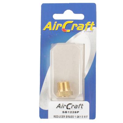 REDUCER BRASS 1/4X1/8 M/F CONICAL 1PC PACK — image 1