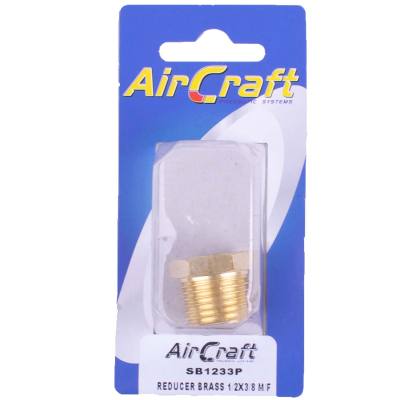 REDUCER BRASS 1/2X3/8 M/F CONICAL 1PC PACK — image 1