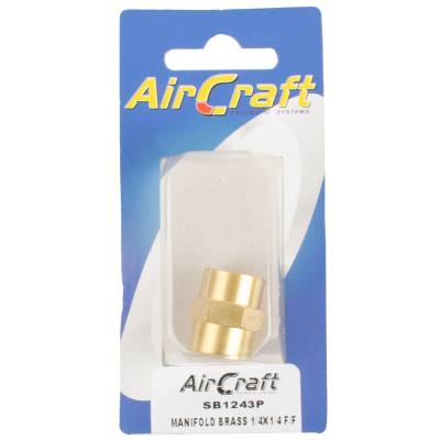 MANIFOLD BRASS 1/4X1/4 F/F 1PC PACK — image 1