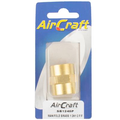 MANIFOLD BRASS 1/2X1/2 F/F 1PC PACK — image 1