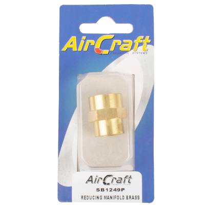 REDUCING MANIFOLD BRASS 1/4X3/8 F/F 1PC PACK — image 1