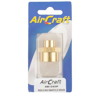 REDUCING MANIFOLD BRASS 1/4X1/2 F/F 1PC PACK — image 1