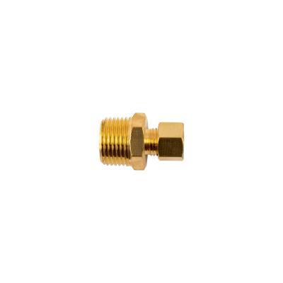 BRASS CONICAL STR. 1/4' TUBE X 3/8' M — image 1