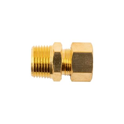 BRASS CONICAL STR. 3/8' TUBE X 3/8' M — image 1