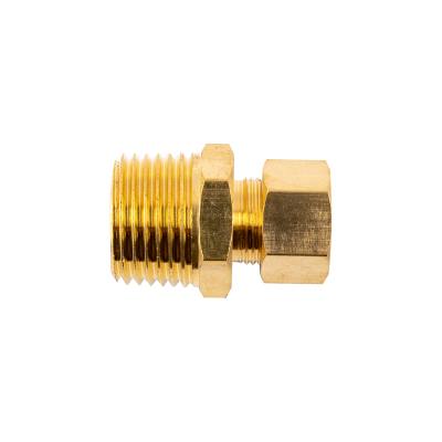 BRASS CONICAL STR. 3/8' TUBE X 1/2' M — image 1