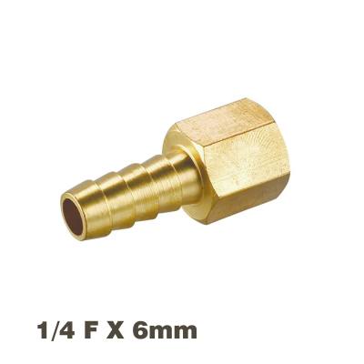 HOSE TAIL CONNECTOR BRASS 1/4F X 6MM — image 1