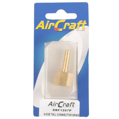 HOSE TAIL CONNECTOR BRASS 1/4F X 6MM 1PC PACK — image 1