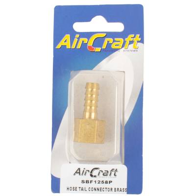 HOSE TAIL CONNECTOR BRASS 1/4F X 8MM 1PC PACK — image 1