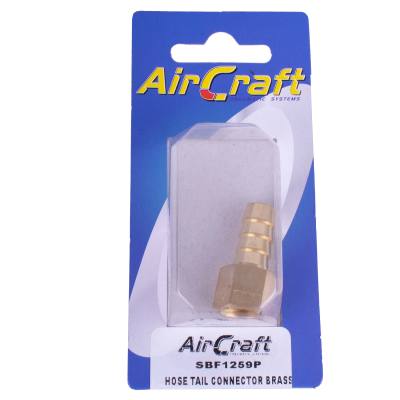 HOSE TAIL CONNECTOR BRASS 1/4F X 10MM 1PC PACK — image 1