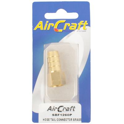 HOSE TAIL CONNECTOR BRASS 1/4F X 12MM 1PC PACK — image 1