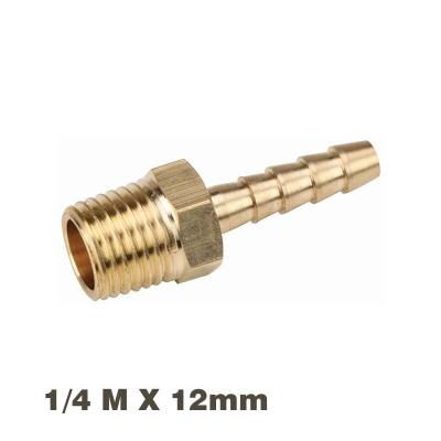 HOSE CONNECTOR BRASS 1/4MX12MM — image 1