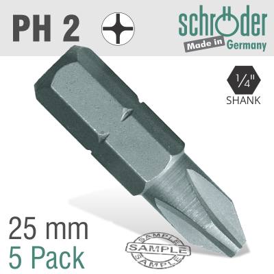 PHIL.NO.2X25MM CLASSIC INS.BIT 5 PACK — image 1