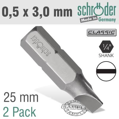 SLOTTED BIT 0.5X3MM 25MM 2CD — image 1