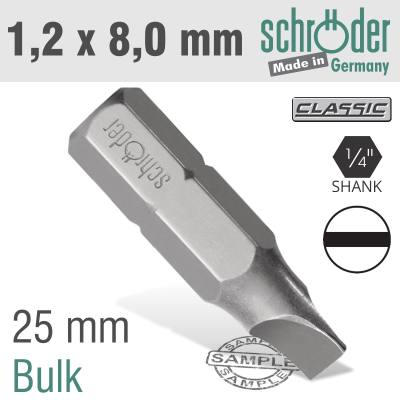 SLOTTED BIT 1.2X8.0 25MM BULK — image 1