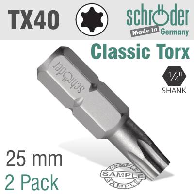 TORX TX40 CLASSIC BIT 25MM 2CD — image 1