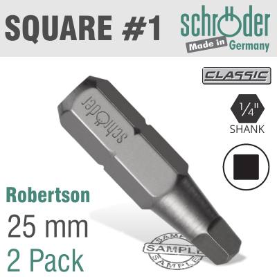 SQ.RECESS NO.1X25MM BIT 2CD — image 1