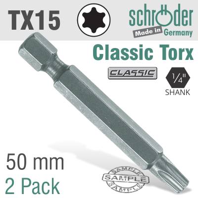 TORX TX15 CLASSIC POWER BIT 50MM 2CD — image 1