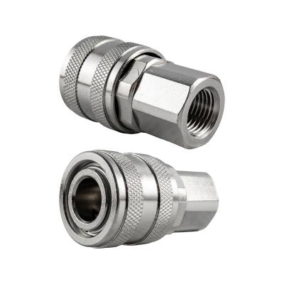QUICK COUPLER ARO STYLE BRASS  N/PLATED 1/4' FEMALE — image 1