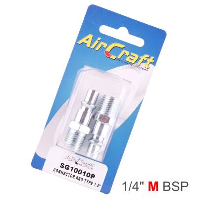 CONNECTOR ARO TYPE 1/4' MALE 2PACK — image 1