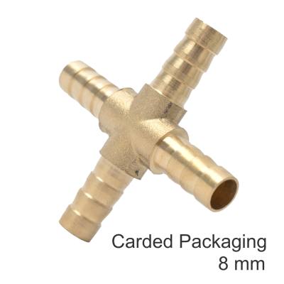 4 WAY HOSE CONNECTOR 8MM 1PCE BLISTER — image 1