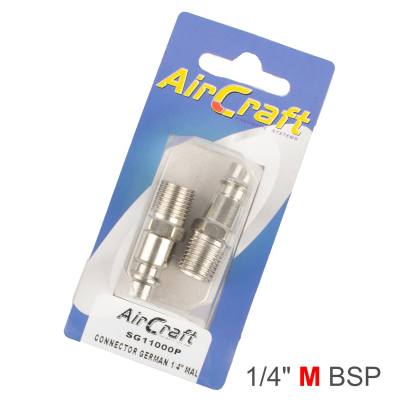 CONNECTOR GERMAN 1/4' MALE 2PC PACK — image 1