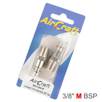 CONNECTOR GERMAN 3/8' MALE 2PC PACK — image 1