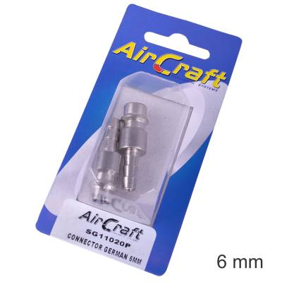 CONNECTOR GERMAN 6MM HOSETAIL 2PC PACK — image 1