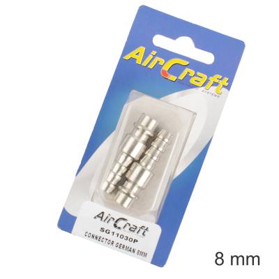CONNECTOR GERMAN 8MM HOSETAIL 2PC PACK — image 1