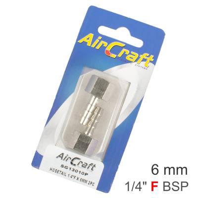 HOSETAIL 1/4'F X 6MM 2PC PACK — image 1