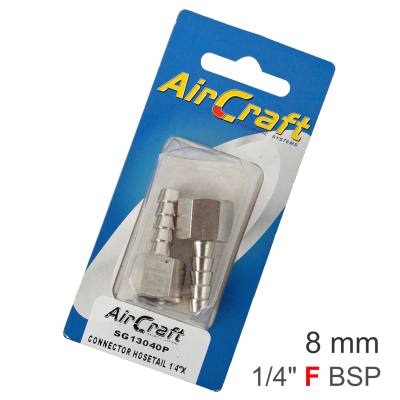 CONNECTOR HOSETAIL 1/4'F X 8MM  2PACK — image 1