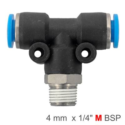 PU HOSE FITTING TEE 4MM-1/4 M — image 1