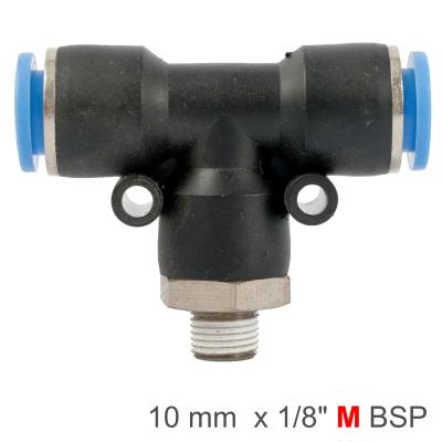 PU HOSE FITTING TEE 10MM-1/8 M — image 1