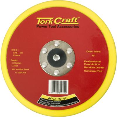 DA SANDER PAD PSA 5 16 - 24UNF MED SOFT 150MM 6' — image 1