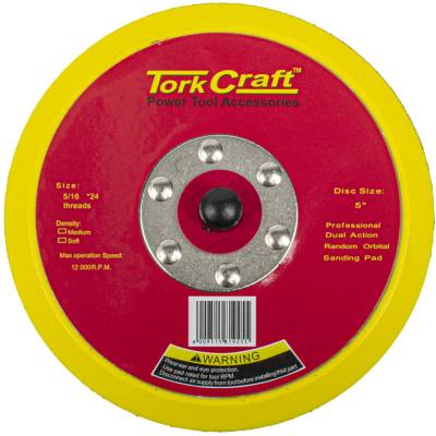 DA SANDER PAD HOOK AND LOOP 5 16 - 24UNF MED SOFT 125MM 5' — image 1