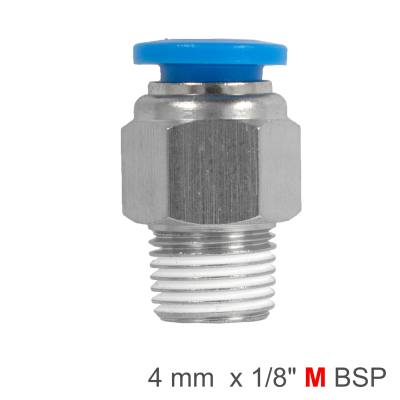 PU HOSE FITTING STRAIGHT STUD 4MM-1/8 M — image 1